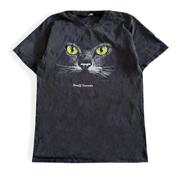 Secondhand Banff Canada, Cat Eyes / Kitten Face T-shirt - Picture 1 of 2